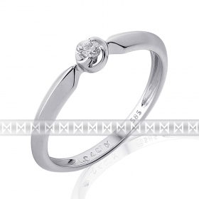 Luxusní zásnubní prsten s diamantem, bílé zlato brilianty 3861817-0-51-99