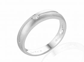 Zásnubní prsten s diamantem, bílé zlato brilianty 3861180-1-55-99