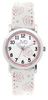 JVD Dětské náramkové dívčí bílé náramkové hodinky JVD J7205.1