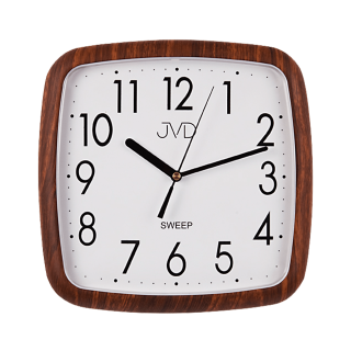 Hranaté nástěnné hodiny JVD quartz H615.6 imitace dřeva