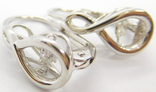 Klenoty Budín Diamantové zlaté náušnice s diamanty z bílého zlata 2x0,12CT 585/2,27gr 3881705