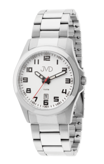 JVD Vodotěsné stříbrné náramkové pánské hodinky JVD steel J1041.40 - 10ATM