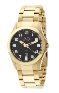 JVD Pozlacené vodotěsné pánské hodinky JVD steel J1041.41 - 10ATM