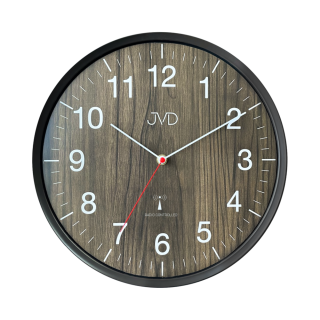 JVD Nástěnné rádiem řízene hodiny JVD RH17.3 v imitaci dřeva