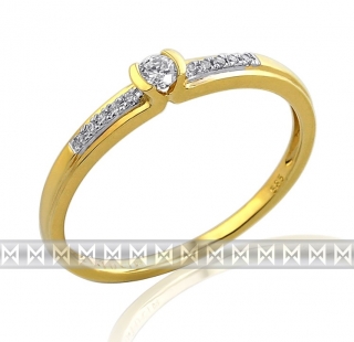 Klenoty Budín Luxusní zásnubní diamantový prsten GEMS diamonds, žluté zlato 3810827-5-54-99