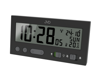 JVD Černý digitální rádiem řízený budík JVD RB9410.2