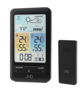 JVD Barevná černá rádiem řízená meteorologická stanice JVD RB3395.2
