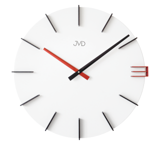 JVD Designové moderní bílé hodiny JVD HC44.1