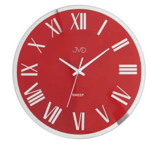 JVD Luxusní skleněné nástěnné hodiny s římskými čísly JVD NS22006.2