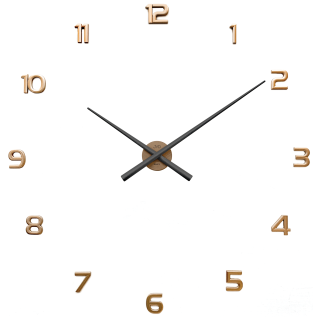 JVD Designové rosegold nástěnné nalepovací hodiny JVD HT465.3