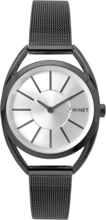 MINET Černé náramkové dámské hodinky ICON GREY MWL5217
