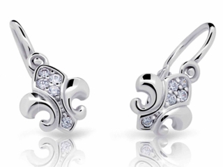 Dětské diamantové náušnice, bílé zlato brilianty 4089031-0-0-99
