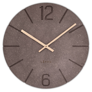 LAVVU Hnědé designové hodiny Natur vyrobené v Čechách ⌀34cm LCT5024