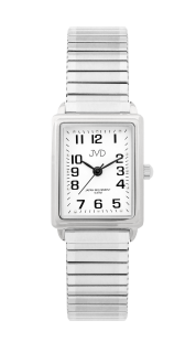 Elegantní hranaté ocelové hodinky JVD steel J4072.3 - unisex s pérovacím páskem