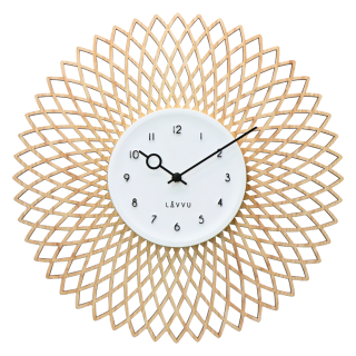 LAVVU Dřevěné paprskovité designové hodiny s plynulým chodem CHIC ⌀38cm LCS4100