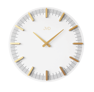 JVD Designové bílé minimalistické bílé hodiny JVD HC401.1
