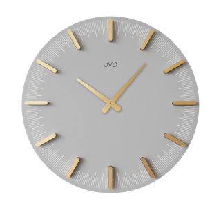 JVD Designové minimalistické nástěnné šedé hodiny JVD HC401.2