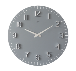 JVD Designové nástěnné minimalistické šedé hodiny JVD HC404.3