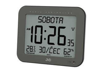 JVD Velké černé rádiem řízené digitální hodiny JVD DH9363.1