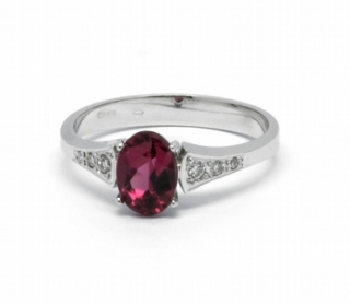 Diamantový prsten s brazilským turmalínem (0,888ct) 585/2,31 gr  J-22560-13 POŠTOVNÉ ZDARMA!