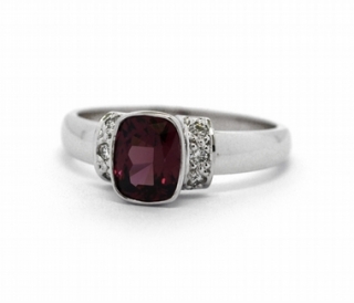Diamantový prsten s přírodním rodolitem (1,682ct) 585/3,79 gr  J-22591-13 POŠTOVNÉ ZDARMA!