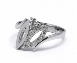 Luxusní mohutný diamantový zlatý prsten 585/3,19 gr J-21031-12 POŠTOVNÉ ZDARMA!