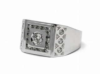Pánský diamantový luxusní mohutný prsten 585/9,53 gr J-20398-11 POŠTOVNÉ ZDARMA!