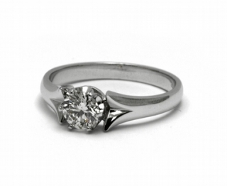 Zásnubní luxusní prsten s přírodním diamantem 585/2,86 gr J-21602-12POŠTOVNÉ ZDARMA!