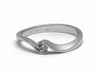 Exkluzivní zásnubní prsten s přírodním diamantem 585/1,89 gr J-20773-12 POŠTOVNÉ ZDARMA!