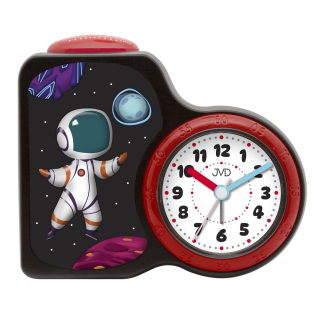 JVD Dětský netikající tichý sweep budík JVD SRP163.3 s astronautem
