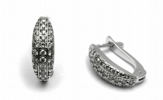 Luxusní diamantové náušnice s přírodními pravými diamanty 585/2,01 gr J-21523-12 POŠTOVNÉ ZDARMA!