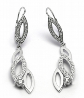Diamantové visací náušnice s přírodními diamanty 585/5,88 gr J-21032-12 POŠTOVNÉ ZDARMA!