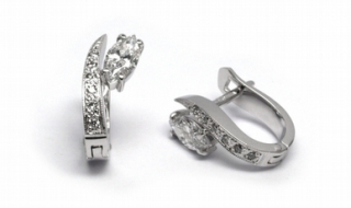 Luxusní diamantové náušnice se vzácnými diamanty 585/2,96 gr J-20719-12 POŠTOVNÉ ZDARMA!