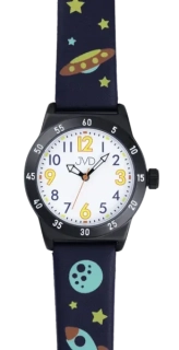 JVD Dětské chlapecké modré hodinky s motivem vesmíru  JVD J7225.1