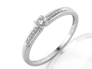 Klenoty Budín Zásnubní zlatý diamantový prsten posetý diamanty 11ks vel.49  3860829
