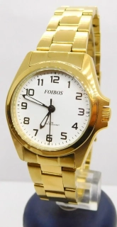 FOIBOS Dámské ocelové zlacené čitelné hodinky 5ATM FOIBOS CK1571.13