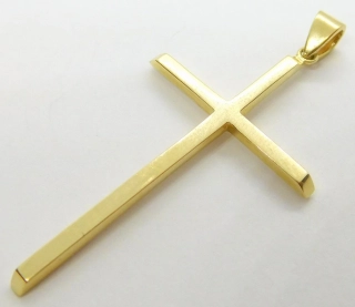 Klenoty Budín Dámský zlatý přívěsek obrovský křížek 585/1,66gr HK3193
