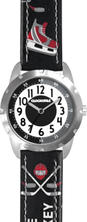 CLOCKODILE Dětské svítící černé chlapecké hodinky HOKEJ CWB0110