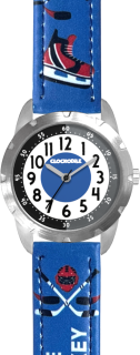 CLOCKODILE Dětské svítící modré chlapecké hodinky HOKEJ  CWB0111