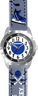 CLOCKODILE Dětské svítící šedé chlapecké hodinky HOKEJ  CWB0112