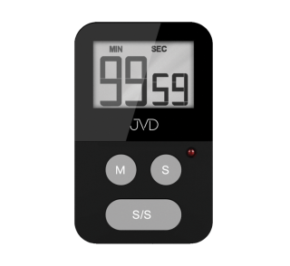 JVD Černá digitální kuchyňská minutka JVD DM269.2
