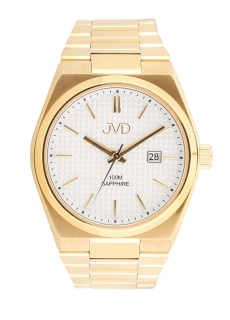 JVD Pánské vodotěsné ocelové pozlacené hodinky JVD JVD J1133.1 se safírovým sklem