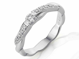 Luxusní zlatý diamantový zásnubní  prsten s diamantem, bílé zlato brilianty   POŠTOVNÉ ZDARMA!
