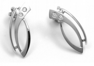 Luxusní náušnice s přírodními diamanty na šroubek 585/1,71 gr J-21588-12 POŠTOVNÉ ZDARMA!