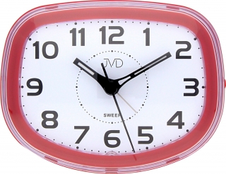 Netikající tichý analogový budík JVD SRP865.4 s LED podsvícením