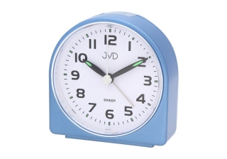 Tichý netikající moderní analogový budík JVD SRP902.2 - modrý