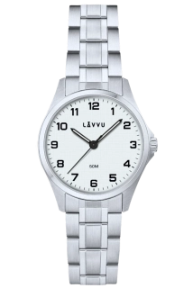 LAVVU Ocelové dámské náramkové hodinky GLIMT White LWL5080
