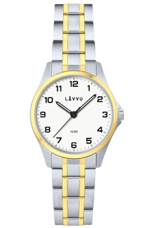 LAVVU Ocelové náramkové dámské hodinky GLIMT Silver-gold LWL5081