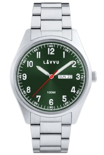 LAVVU Náramkové ocelové pánské hodinky FOSEN Green LWM0312