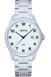 LAVVU Náramkové ocelové pánské hodinky GLIMT White LWM0320